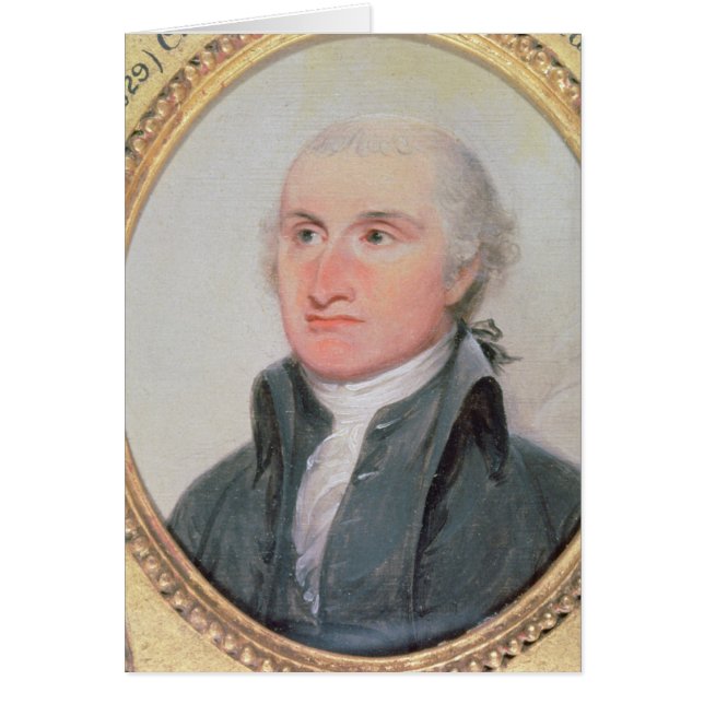 Porträtt av John Jay Hälsningskort (Framsidan)