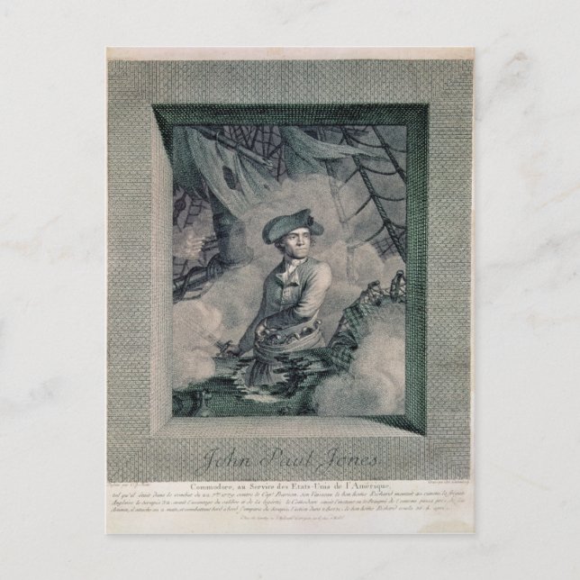 Porträtt av John Paul Jones Vykort (Framsida)