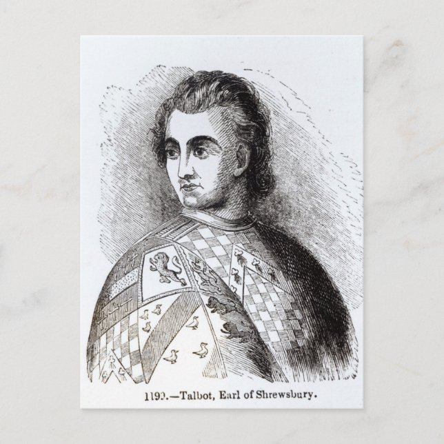 Porträtt av John Talbot Vykort (Framsida)