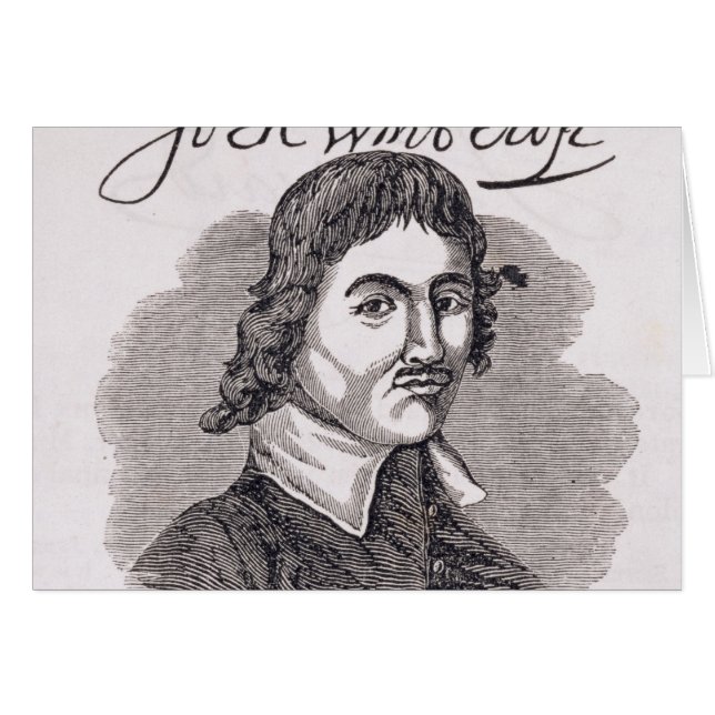 Porträtt av John Winthrop Hälsningskort (Framsidan Horizontal)