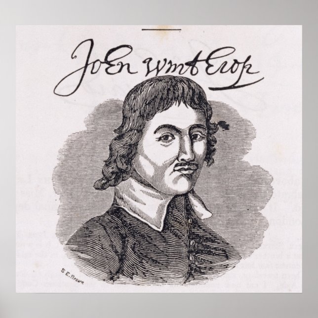 Porträtt av John Winthrop Poster (Framsidan)