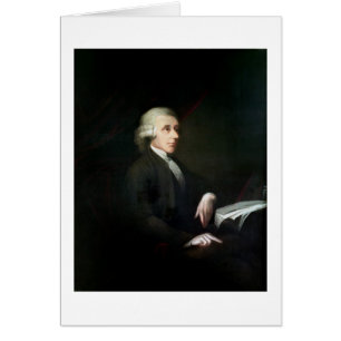 Porträtt av Joseph Priestley (1733-1804) (olja p Hälsningskort