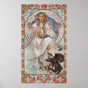 Porträtt av Josephine Crane-Bradley som Slavia av Poster