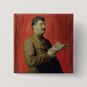Porträtt av Josif Stalin, 1933 Knapp