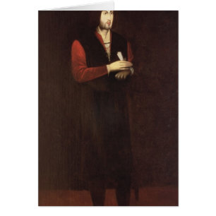 Porträtt av Juan II av Portugal Hälsningskort