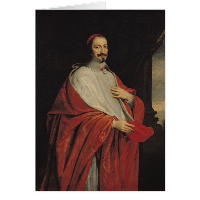 Porträtt av Jules Mazarin Hälsningskort (Framsidan)