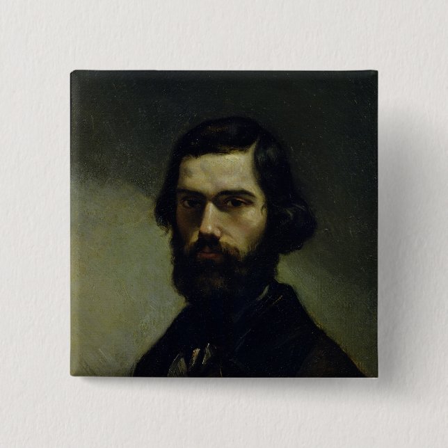 Porträtt av Jules Valles c.1861 Knapp (Framsida)