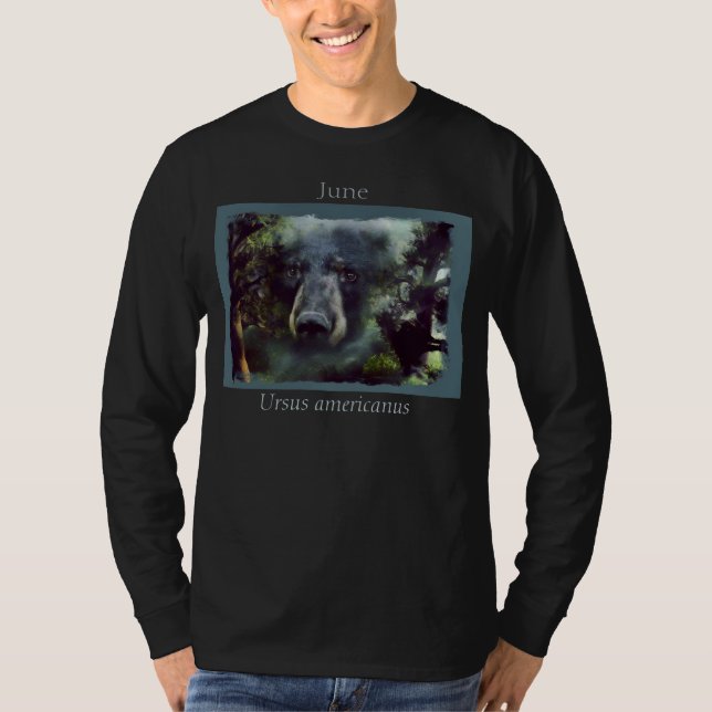 Porträtt av Juni lång-mufde T Tee Shirt (Framsida)