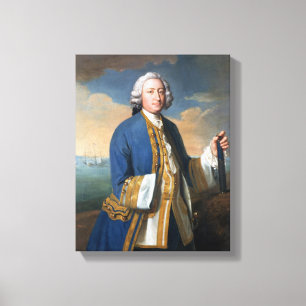 Porträtt av kaptenDavid Brodie (1709-87) innehav Canvastryck
