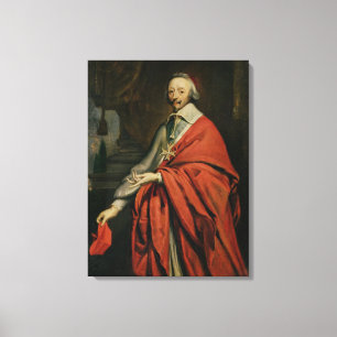Porträtt av Kardinal de Richelieu Canvastryck