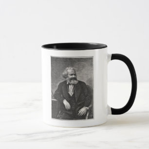 Porträtt av Karl Marx 1857 Mugg