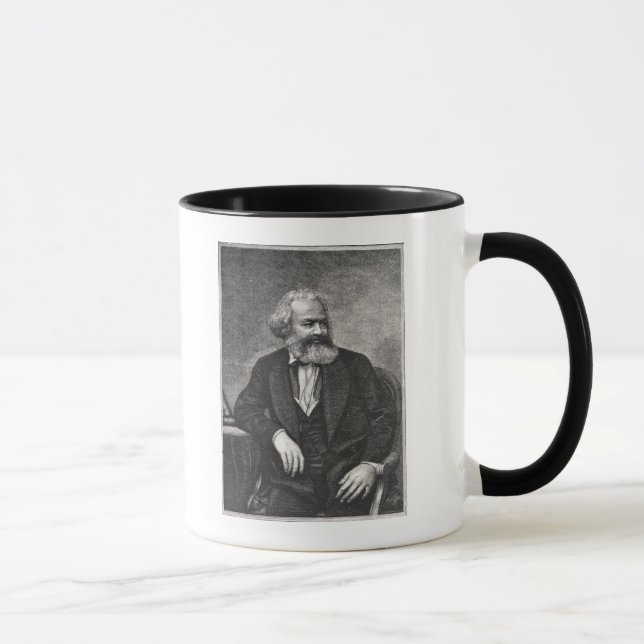 Porträtt av Karl Marx 1857 Mugg (Höger)