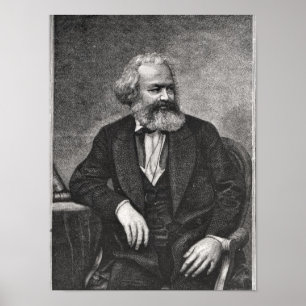 Porträtt av Karl Marx 1857 Poster