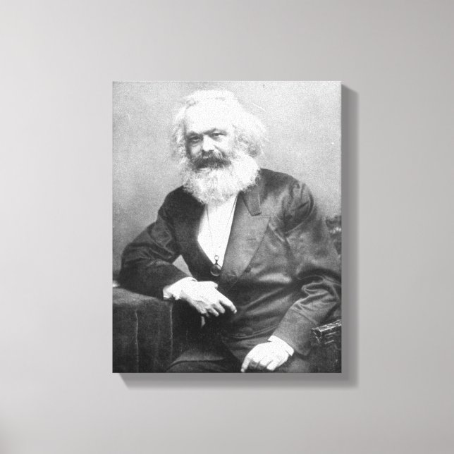 Porträtt av Karl Marx Canvastryck (Framsida)