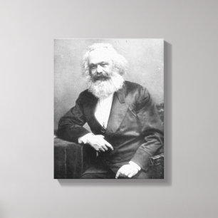 Porträtt av Karl Marx Canvastryck