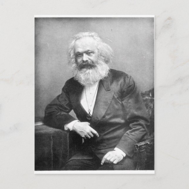 Porträtt av Karl Marx Vykort (Framsida)