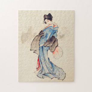 Porträtt av Katsushika Hokusai (kvinna i Fullt) Pussel