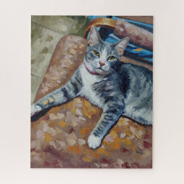 Porträtt av kattpussel pussel