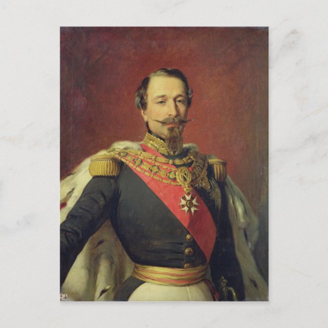 Porträtt av kejsar Louis Napoleon III Vykort (Framsida)