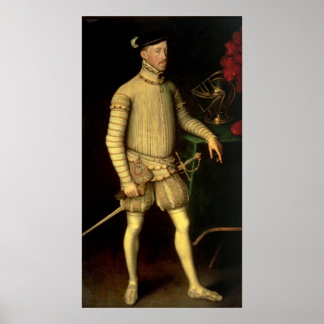 Porträtt av kejsar Maximilian II 1557 Poster (Framsidan)