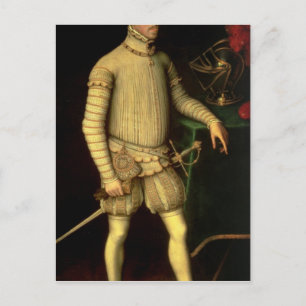 Porträtt av kejsar Maximilian II 1557 Vykort