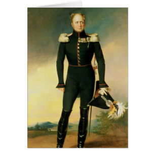 Porträtt av kejsaren Alexander mig 1825 Hälsningskort