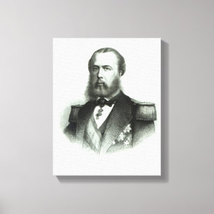 Porträtt av kejsaren Maximilian av Mexico, 1864 Canvastryck