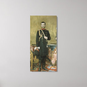 Porträtt av kejsaren Nicholas II 1895 Canvastryck
