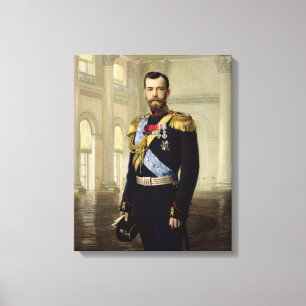 Porträtt av kejsaren Nicholas II, 1900 Canvastryck