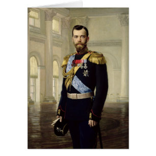 Porträtt av kejsaren Nicholas II, 1900 Hälsningskort