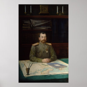 Porträtt av kejsaren Nicholas II, 1914 Poster