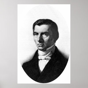 Porträtt av klassiska frisinnade Frederic Bastiat Poster
