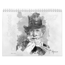 Porträtt av klassiska kompositörer, 2026 kalender