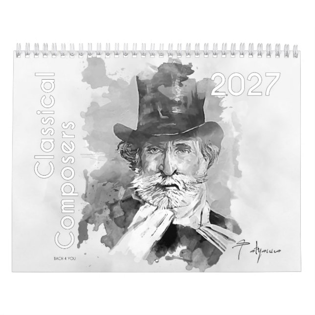 Porträtt av klassiska kompositörer, 2026 kalender (Omslag)