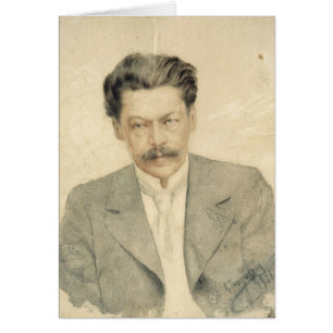 Porträtt av kompositören Anton Arensky Hälsningskort