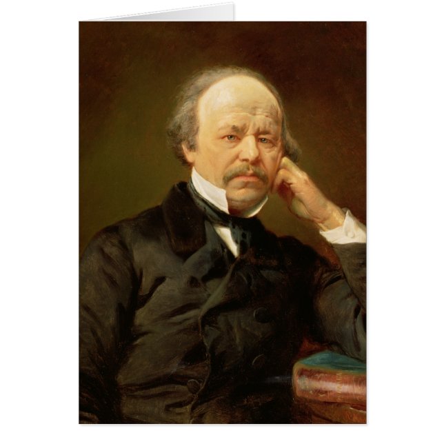 Porträtt av kompositören hälsningskort (Framsidan)