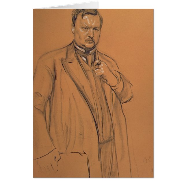 Porträtt av kompositören hälsningskort (Framsidan)