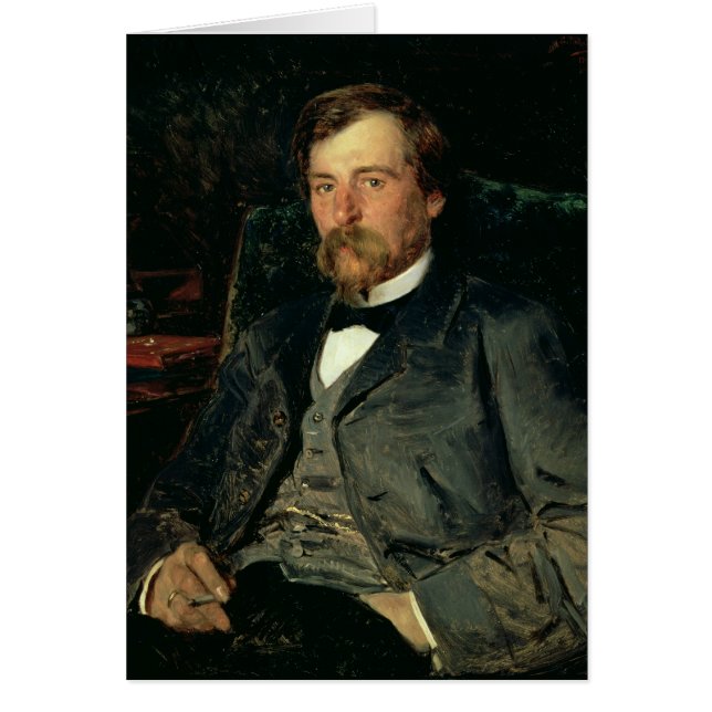 Porträtt av konstnären hälsningskort (Framsidan)