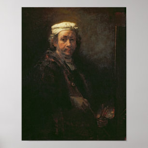 Porträtt av konstnären på hans staffli, 1660 poster