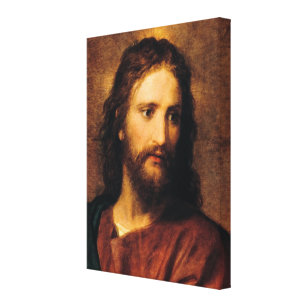 Porträtt av Kristus av Heinrich Hofmann Canvastryck