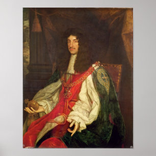 Porträtt av kungen Charles II, c.1660-65 Poster