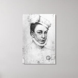 Porträtt av kungen Charles IX av frankriken, 1561 Canvastryck