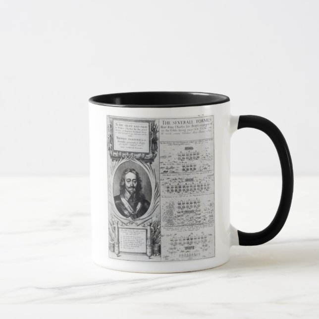 Porträtt av kungen Charles mig med diagram Mugg (Höger)