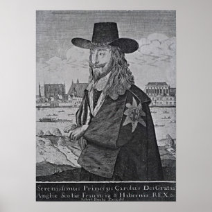 Porträtt av kungen Charles mig Poster