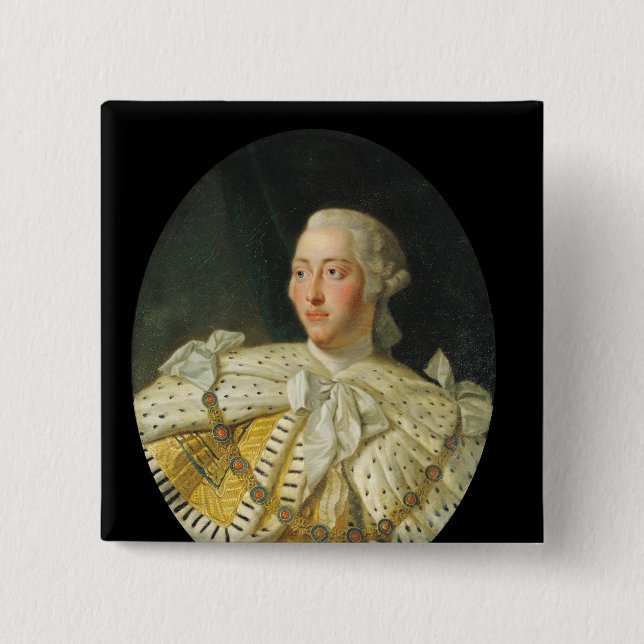 Porträtt av kungen George III efter 1760 Knapp (Framsida)