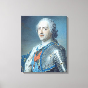 Porträtt av kungen Louis XV 1748 Canvastryck