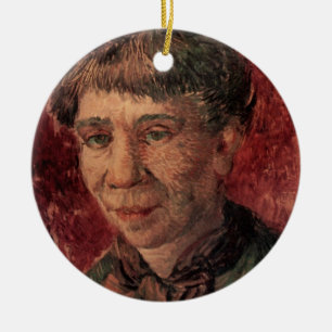 Porträtt av kvinna Madame Tanguy, Vincent van Gogh Julgransprydnad Keramik