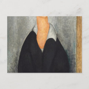 Porträtt av kvinna, Modigliani 1919 Vykort