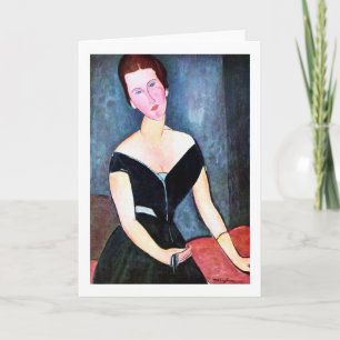 Porträtt av kvinna, Modigliani Kort