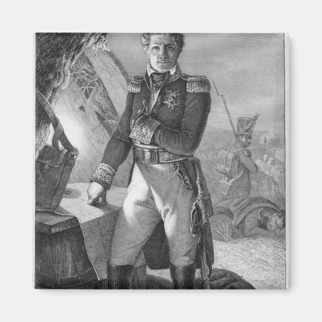 Porträtt av Laurent de Gouvion Saint-Cyr Magnet (Framsidan)